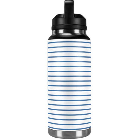 Blue and White Stripes YETI Rambler 36oz Bottle Skin