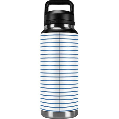 Blue and White Stripes YETI Rambler 36oz Bottle Skin