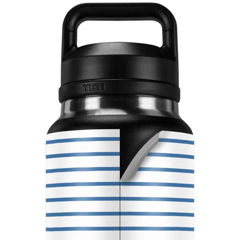 Blue and White Stripes YETI Rambler 36oz Bottle Skin