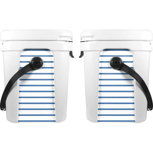 Blue and White Stripes YETI Roadie 24 Hard Cooler Skin