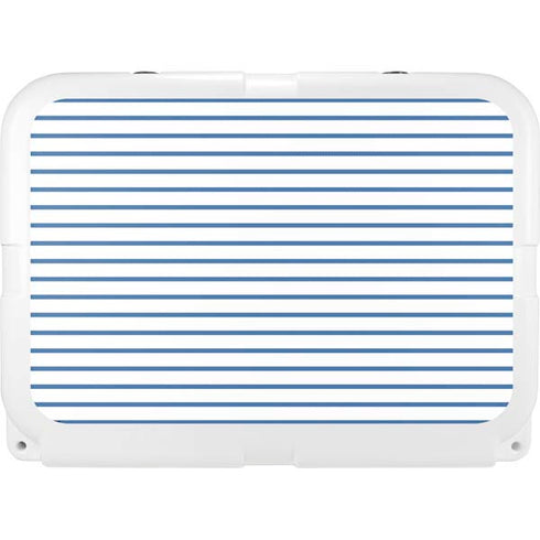 Blue and White Stripes YETI Tundra 35 Hard Cooler Skin