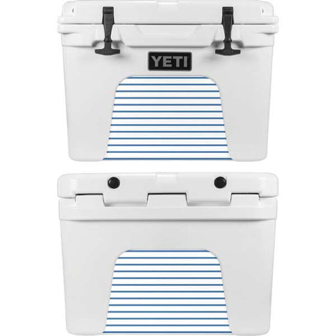 Blue and White Stripes YETI Tundra 35 Hard Cooler Skin