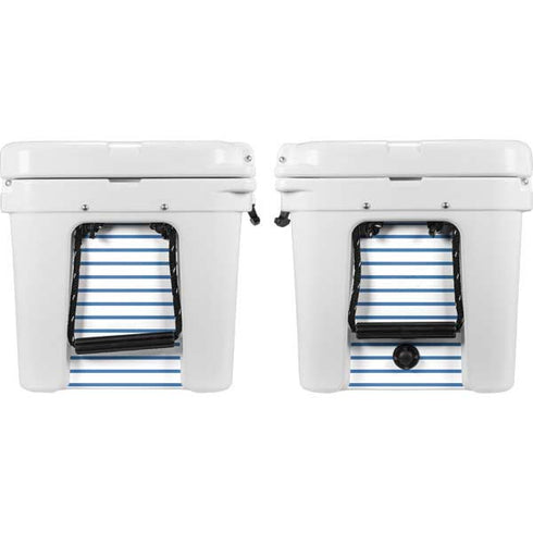 Blue and White Stripes YETI Tundra 35 Hard Cooler Skin
