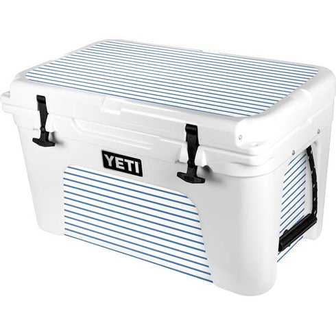 Blue and White Stripes YETI Tundra 45 Hard Cooler Skin
