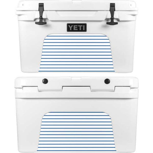 Blue and White Stripes YETI Tundra 45 Hard Cooler Skin
