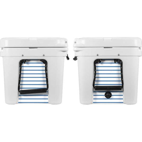 Blue and White Stripes YETI Tundra 45 Hard Cooler Skin