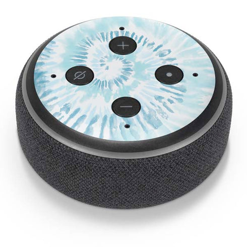 Blue and White Tie Dye Amazon Echo Dot Skin