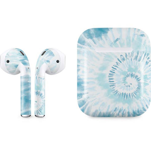 Blue and White Tie Dye Apple AirPods Skin