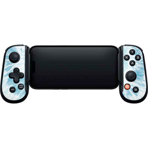 Blue and White Tie Dye Backbone One for iPhone Game Controller Skin