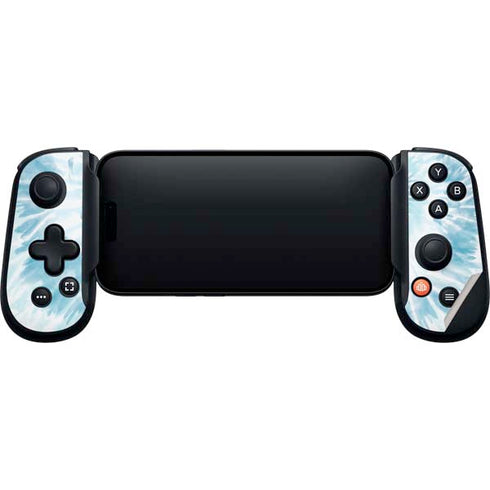 Blue and White Tie Dye Backbone One for iPhone Game Controller Skin