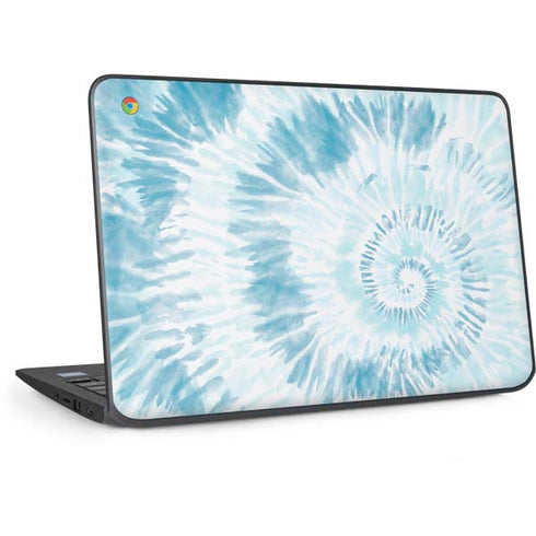 Blue and White Tie Dye HP Chromebook Skin