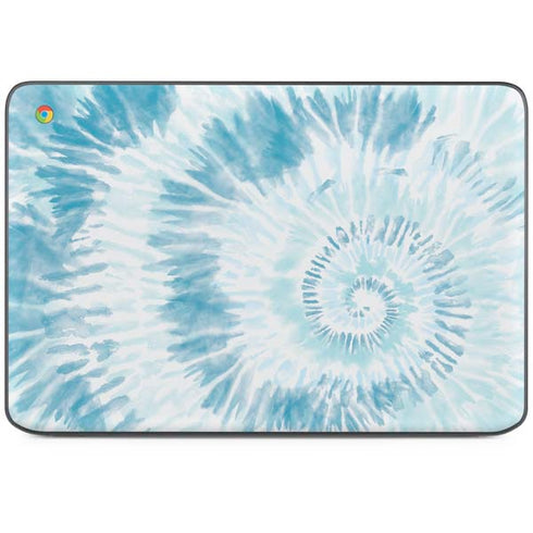 Blue and White Tie Dye HP Chromebook Skin