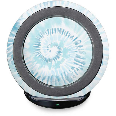 Blue and White Tie Dye Fast Charge Wireless Charging Stand Skin