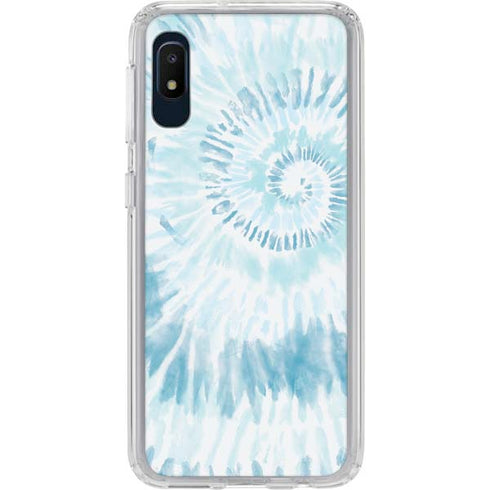 Blue and White Tie Dye Galaxy A10e Clear Case