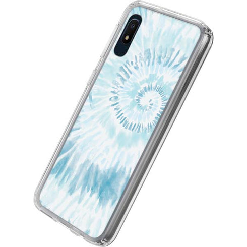 Blue and White Tie Dye Galaxy A10e Clear Case