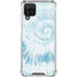 Blue and White Tie Dye Galaxy A12 Clear Case