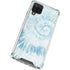 Blue and White Tie Dye Galaxy A12 Clear Case