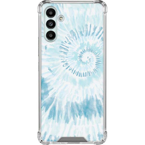 Blue and White Tie Dye Galaxy A13 5G Clear Case
