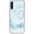 Blue and White Tie Dye Galaxy A50 Clear Case