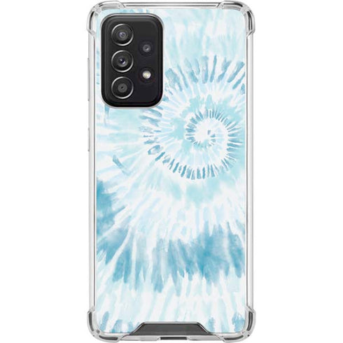 Blue and White Tie Dye Galaxy A52 5G Clear Case