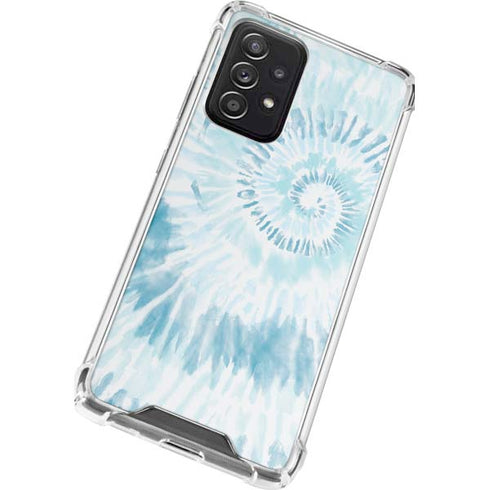 Blue and White Tie Dye Galaxy A52 5G Clear Case