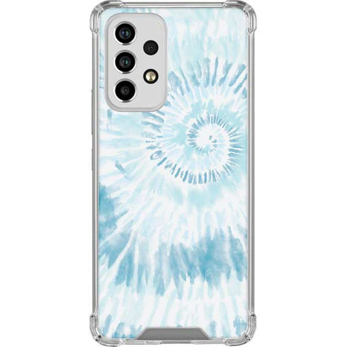 Blue and White Tie Dye Galaxy A53 5G Clear Case