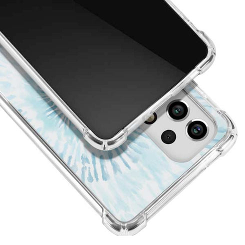 Blue and White Tie Dye Galaxy A53 5G Clear Case