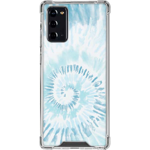 Blue and White Tie Dye Galaxy Note20 5G Clear Case