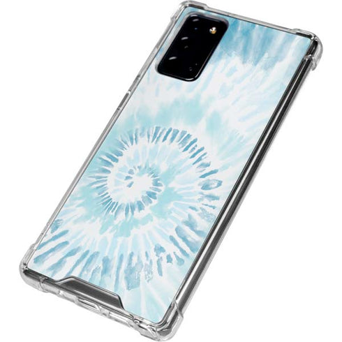 Blue and White Tie Dye Galaxy Note20 5G Clear Case