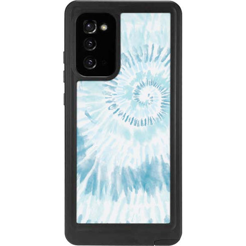 Blue and White Tie Dye Galaxy Note20 5G Waterproof Case