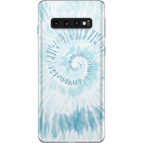 Blue and White Tie Dye Galaxy S10 Skin