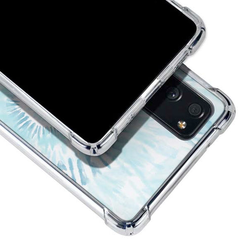 Blue and White Tie Dye Galaxy S20 FE Clear Case