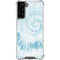 Blue and White Tie Dye Galaxy S21 FE Clear Case