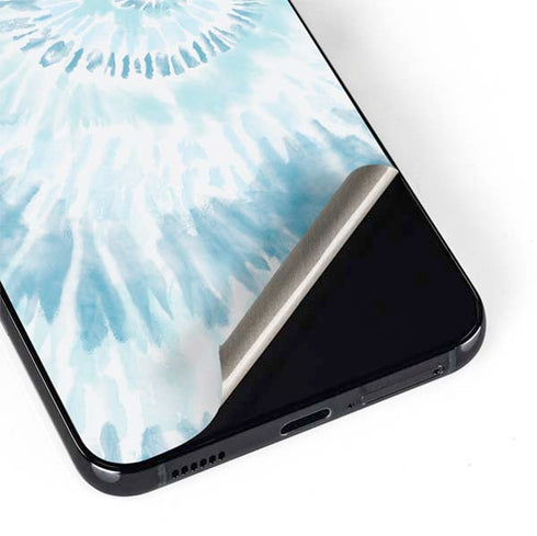 Blue and White Tie Dye Galaxy S22 Plus Skin