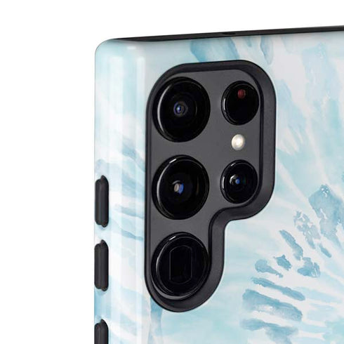 Blue and White Tie Dye Galaxy S22 Ultra Pro Case