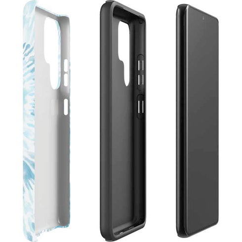 Blue and White Tie Dye Galaxy S22 Ultra Pro Case