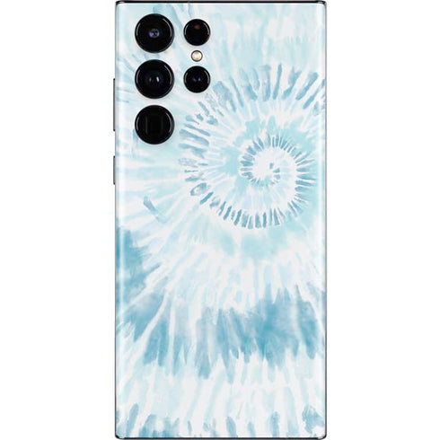 Blue and White Tie Dye Galaxy S22 Ultra Skin