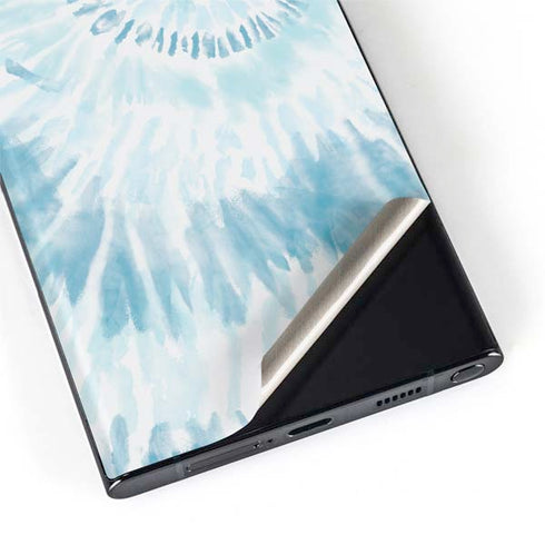 Blue and White Tie Dye Galaxy S22 Ultra Skin