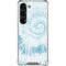 Blue and White Tie Dye Galaxy S23 Clear Case