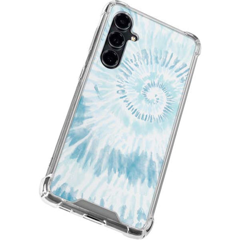 Blue and White Tie Dye Galaxy S23 FE Clear Case