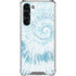 Blue and White Tie Dye Galaxy S23 Plus Clear Case