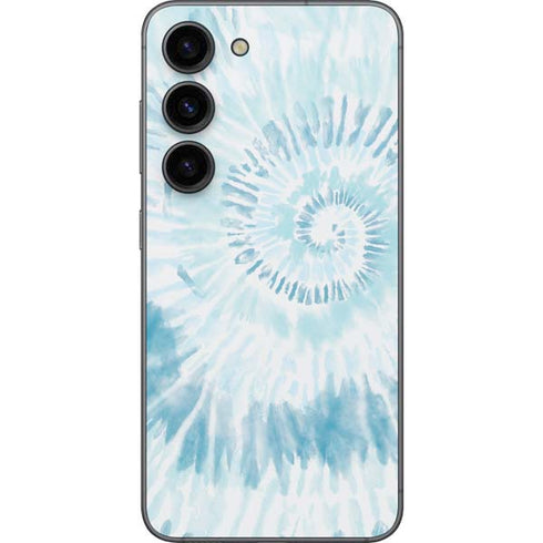 Blue and White Tie Dye Galaxy S23 Skin
