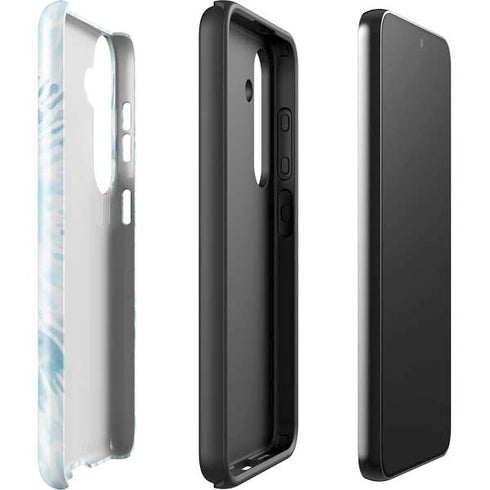 Blue and White Tie Dye Galaxy S24 Plus Impact Case