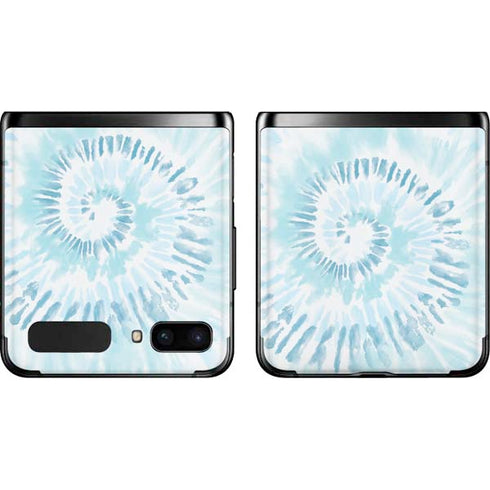 Blue and White Tie Dye Galaxy Z Flip Skin