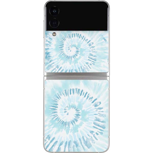 Blue and White Tie Dye Galaxy Z Flip4 5G Skin