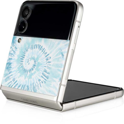Blue and White Tie Dye Galaxy Z Flip4 5G Skin