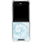 Blue and White Tie Dye Galaxy Z Flip5 5G Clear Case
