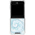 Blue and White Tie Dye Galaxy Z Flip5 5G Clear Case