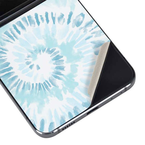 Blue and White Tie Dye Galaxy Z Flip5 5G Skin