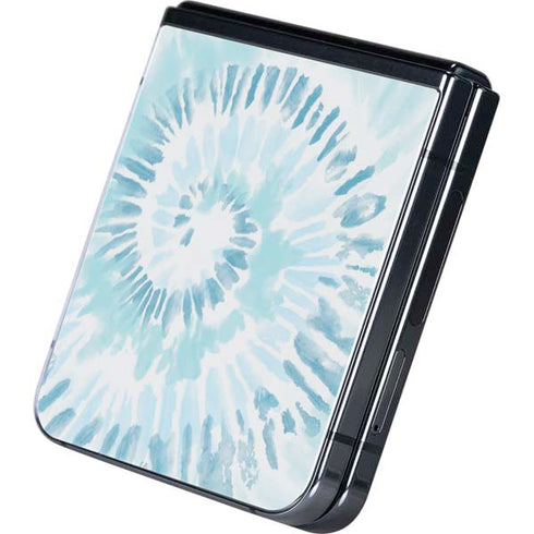 Blue and White Tie Dye Galaxy Z Flip5 5G Skin